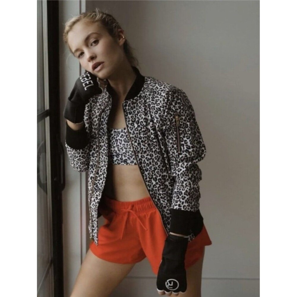 Albion Animal Print Bomber Jacket Size Small
